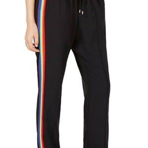 Sunset & spring rainbow stripe track pants